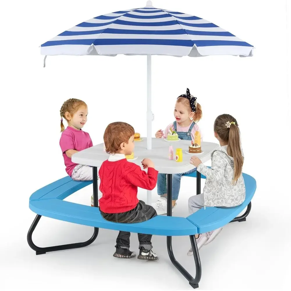 Kids Outdoor Picnic Table - Детский пикниковый стол на 8 человек