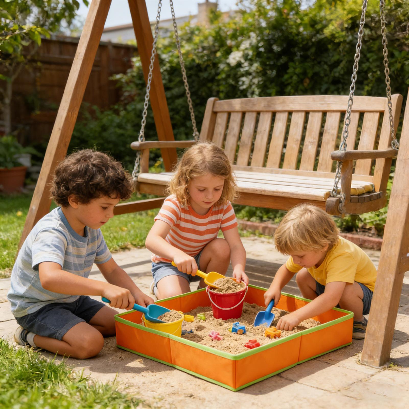 Kids Outdoor Picnic Table - 1 шт. Детский песочный столик-манеж для