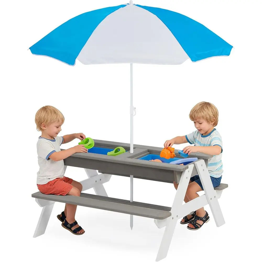 Kids Outdoor Picnic Table - Трансформируемый деревянный столик для пикника 3-в-1