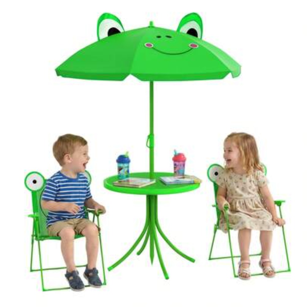 Kids Outdoor Table And Chairs With Umbrella - Детский стол и стулья для пикника