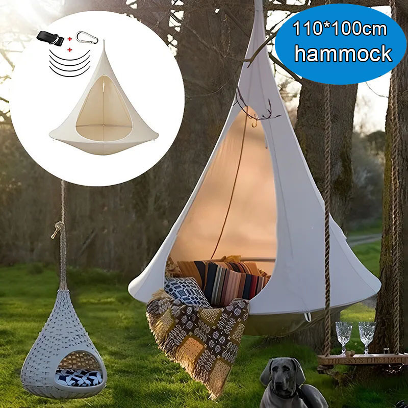 Kids Outdoor Hammock Chair - Уличный водонепроницаемый гамак-кокон для двоих, подвесное