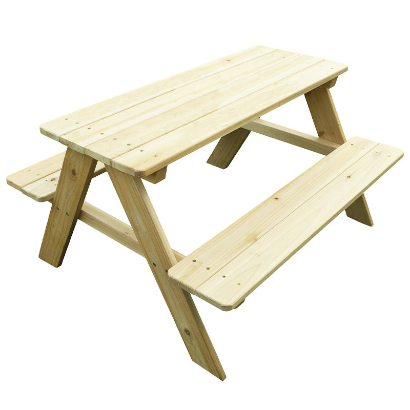 Kids Outdoor Picnic Table - Деревянный детский стол-скамья для пикника на