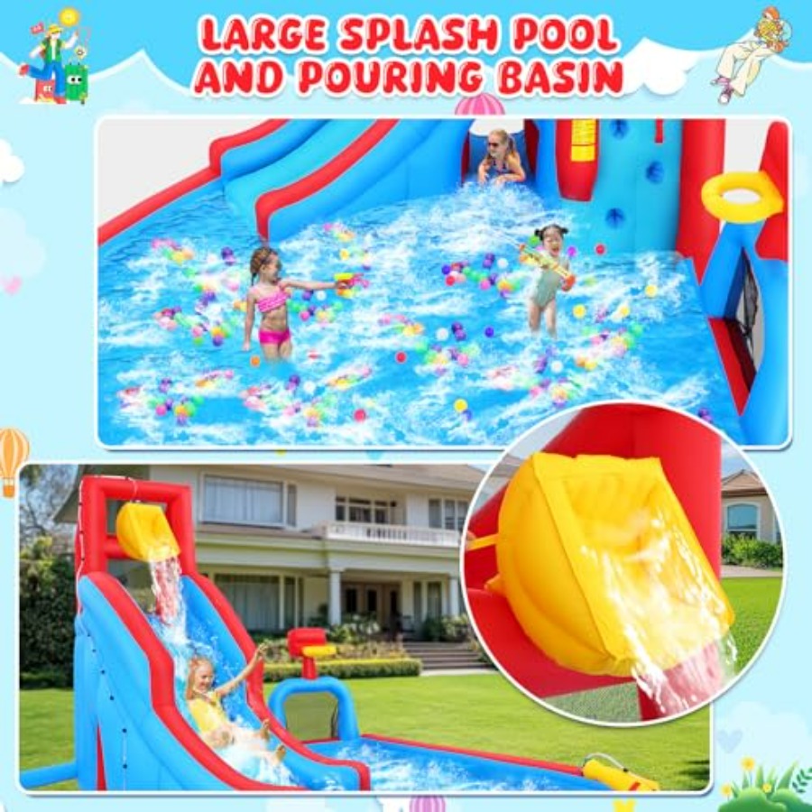 Надувной батут-аквапарк для де – обзор и цена Kids Outdoor Water Park