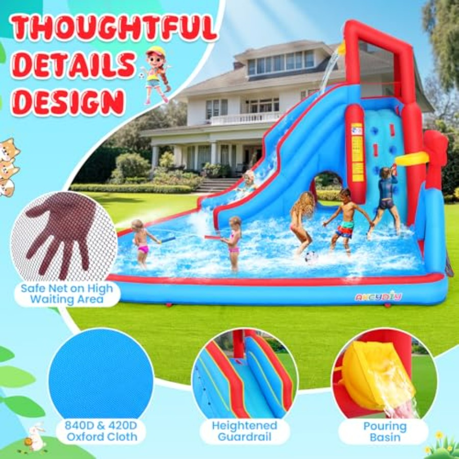Надувной батут-аквапарк для де – обзор и цена Kids Outdoor Water Park