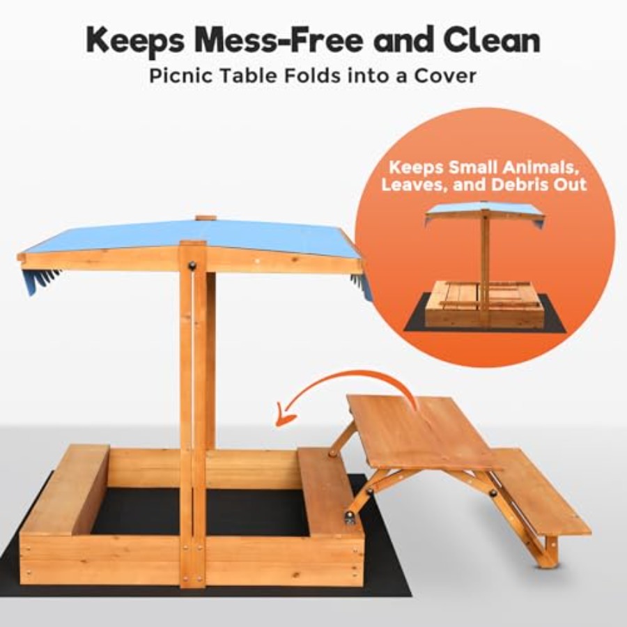Детская деревянная песочница д – обзор и цена Kids Outdoor Picnic Table