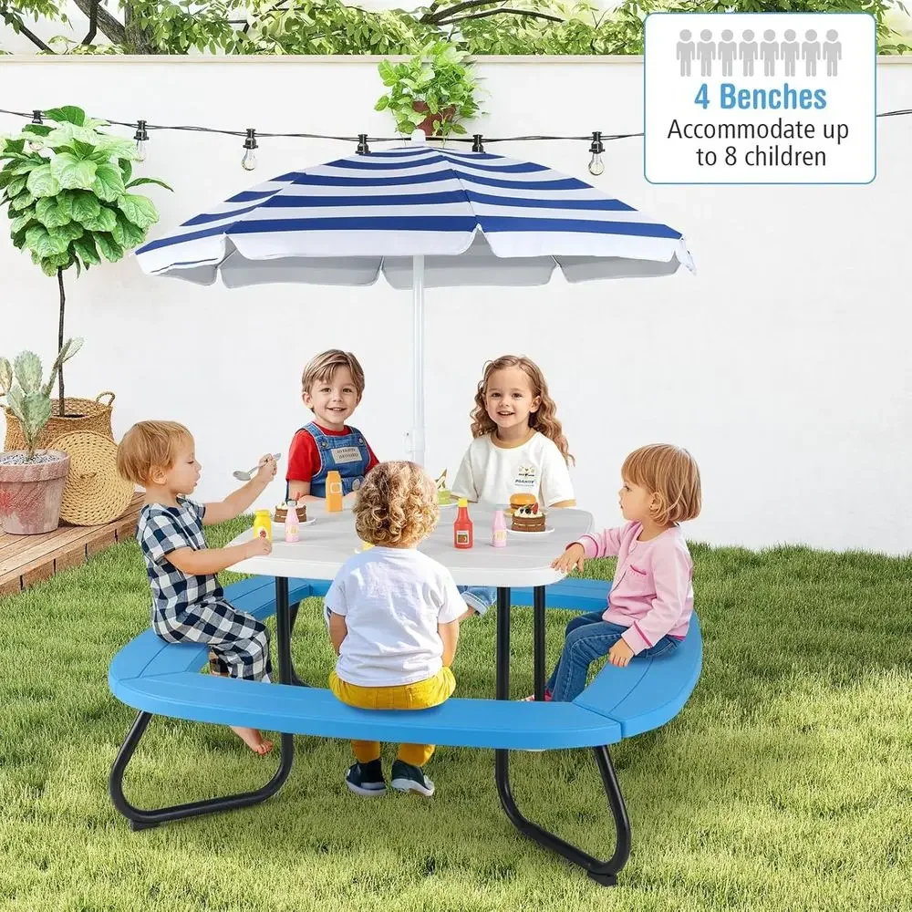 Детский пикниковый стол на 8 ч – обзор и цена Kids Outdoor Picnic Table