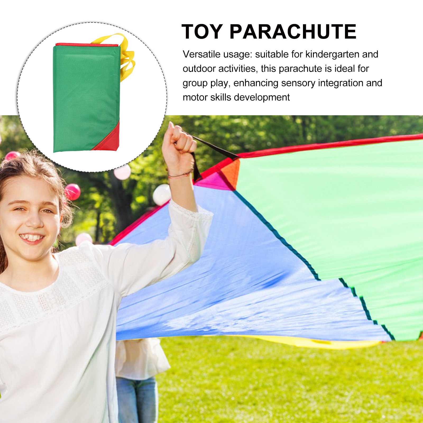 Яркий радужный парашют для дет – обзор и цена Kids Outdoor Activity Toys