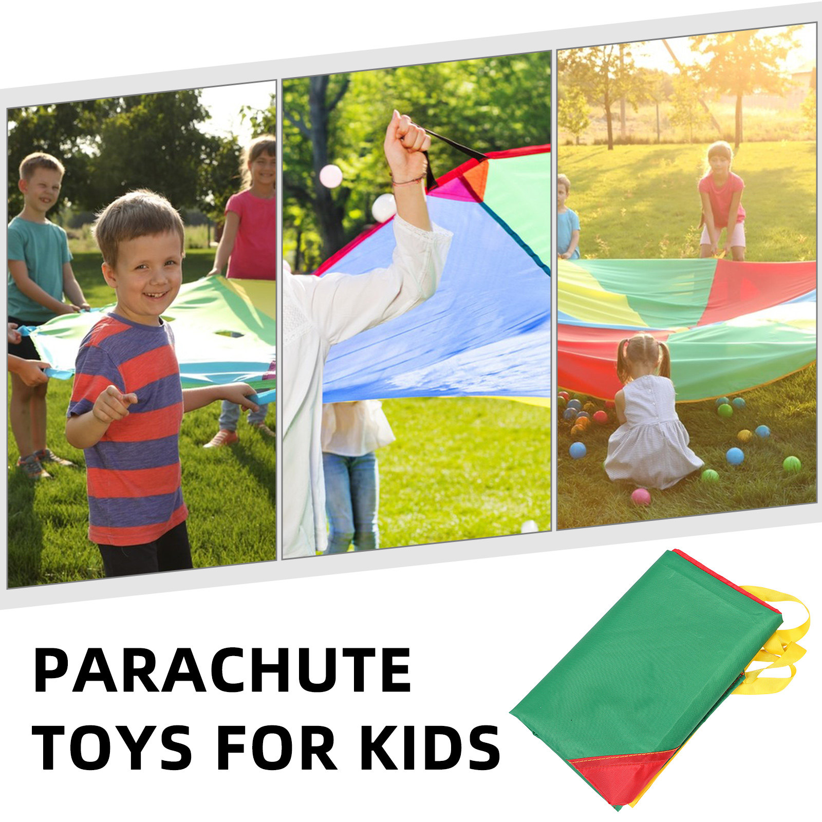 Яркий радужный парашют для дет – обзор и цена Kids Outdoor Activity Toys