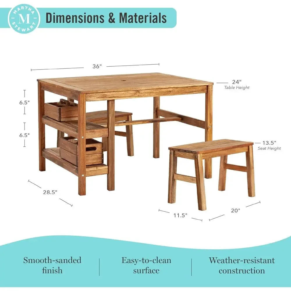 Детский уличный стол-короб и 2 – обзор и цена Kids Outdoor Picnic Table