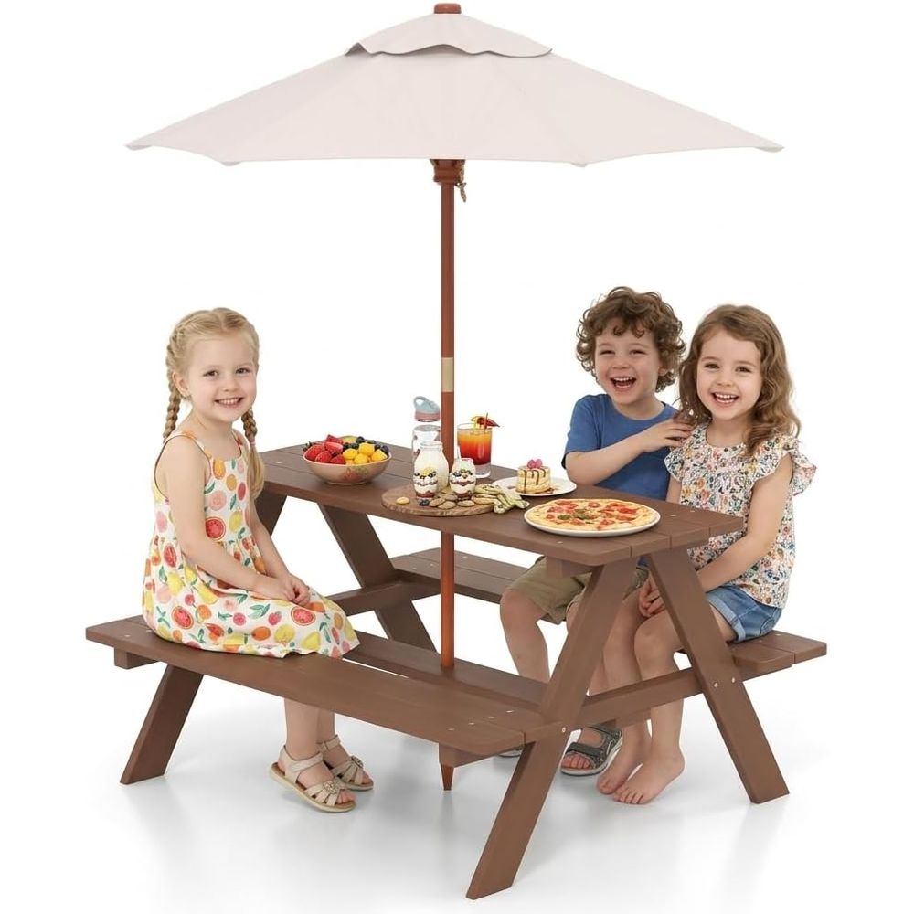 Детский стол для пикника из де – обзор и цена Kids Outdoor Table And Chairs With Umbrella
