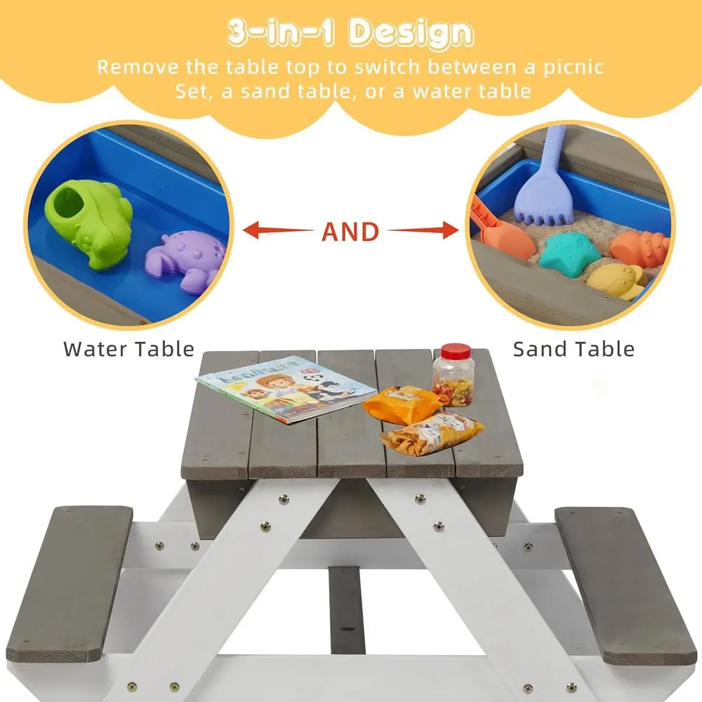Трансформируемый деревянный ст – обзор и цена Kids Outdoor Picnic Table