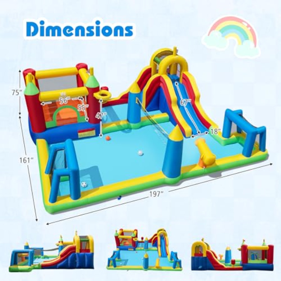 Надувной аквапарк для детей 3- – обзор и цена Kids Outdoor Water Park