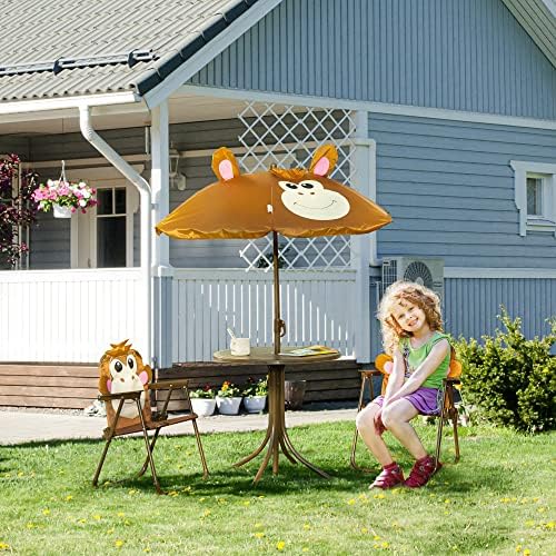 Детский набор стола и стульев  – обзор и цена Kids Outdoor Table And Chairs With Umbrella