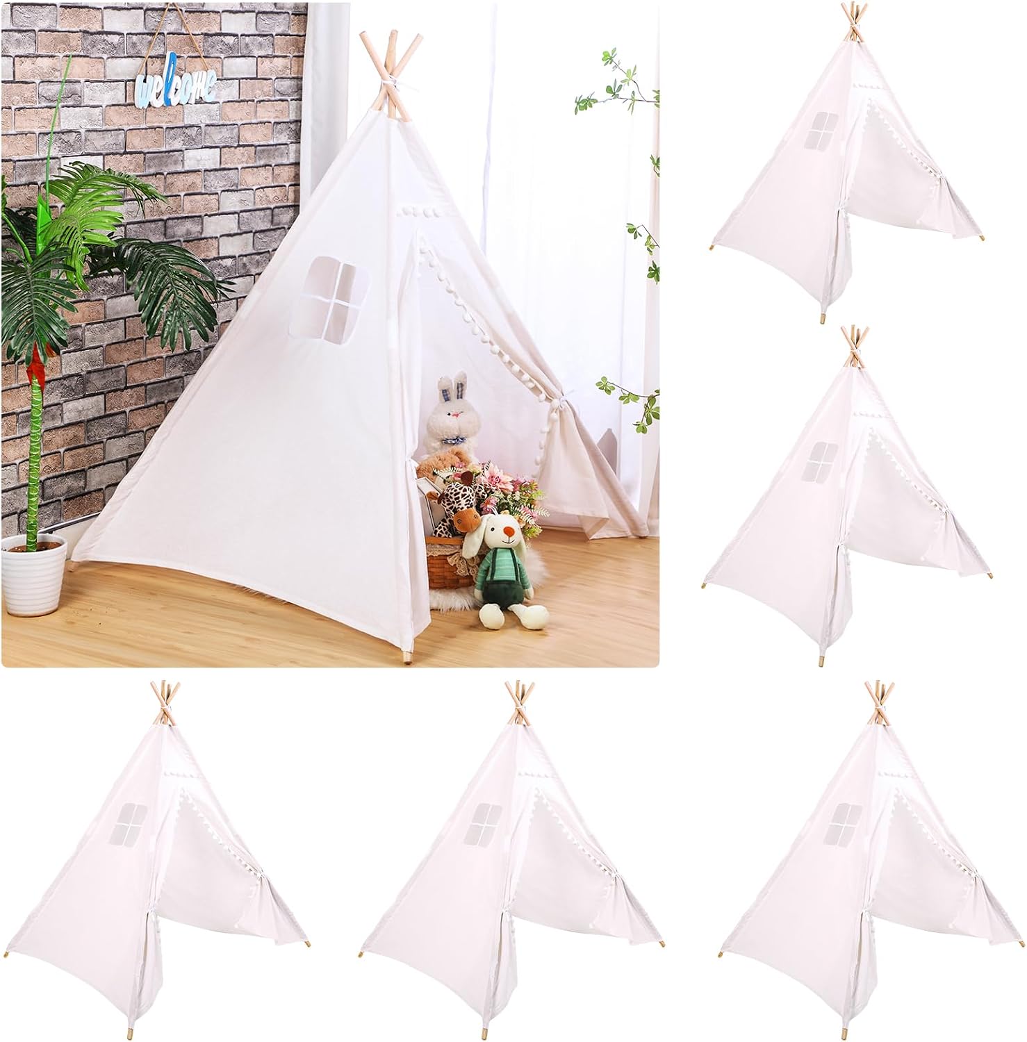 Windyun 6 шт. Детская палатка- – обзор и цена Kids Outdoor Teepee