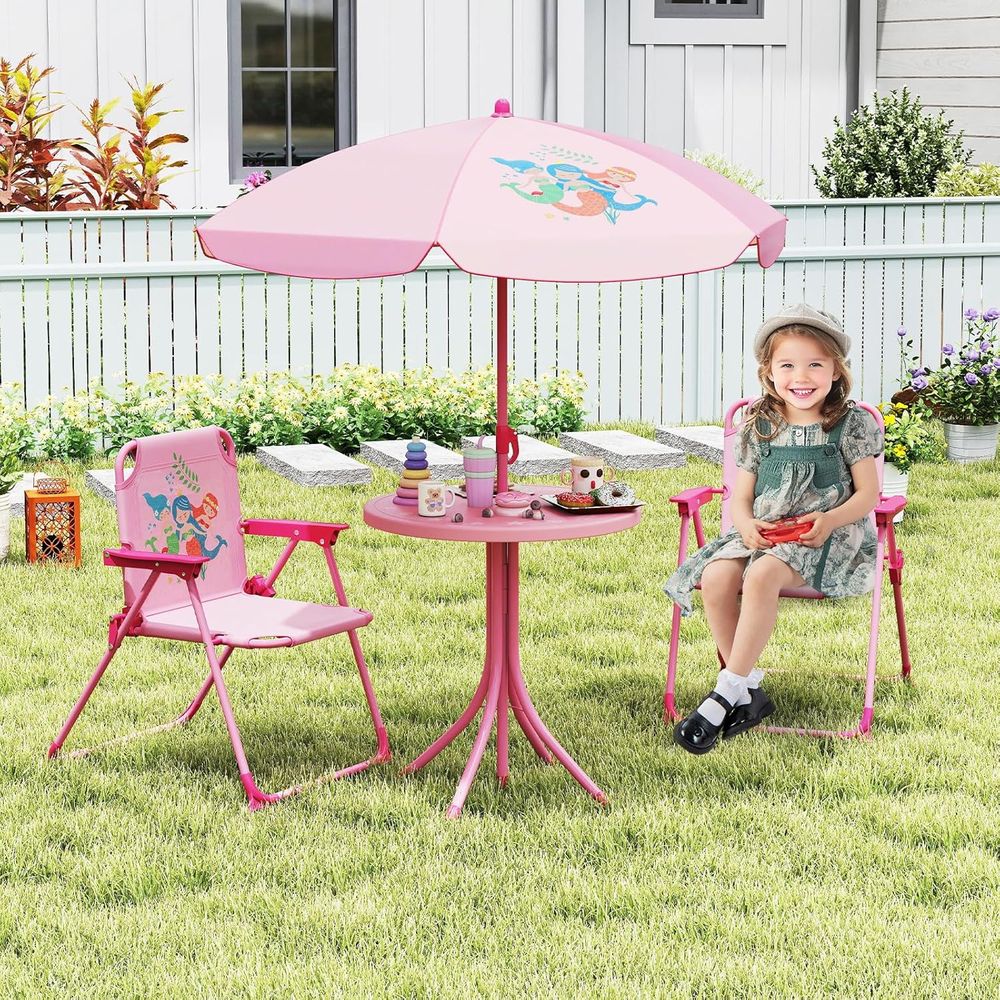Детский стол для пикника, детс – обзор и цена Kids Outdoor Table And Chairs With Umbrella