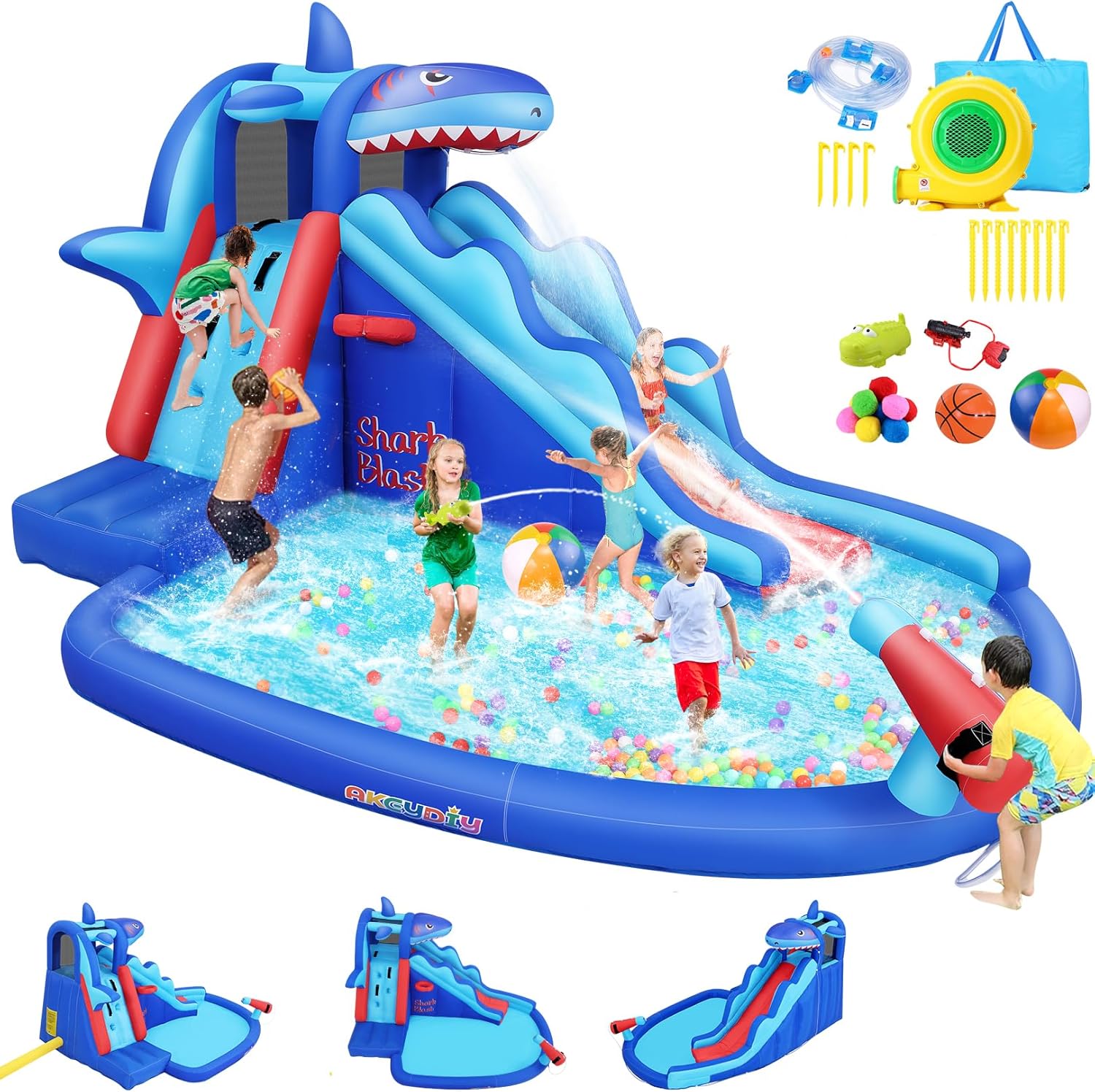Надувной аквапарк с тематикой  – обзор и цена Kids Outdoor Water Park