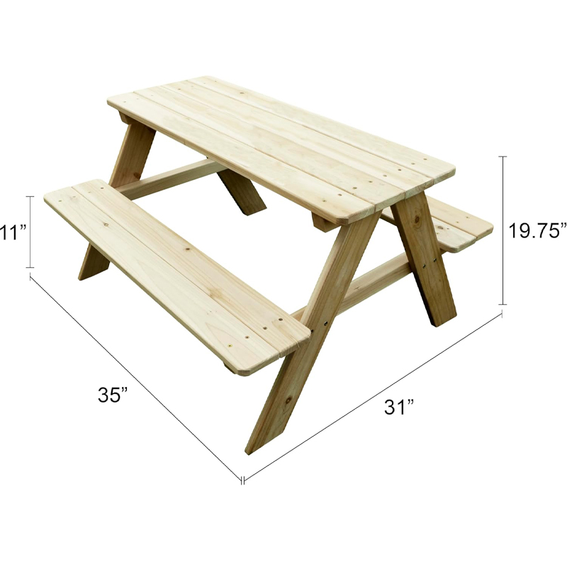 Деревянный детский стол-скамья – обзор и цена Kids Outdoor Picnic Table