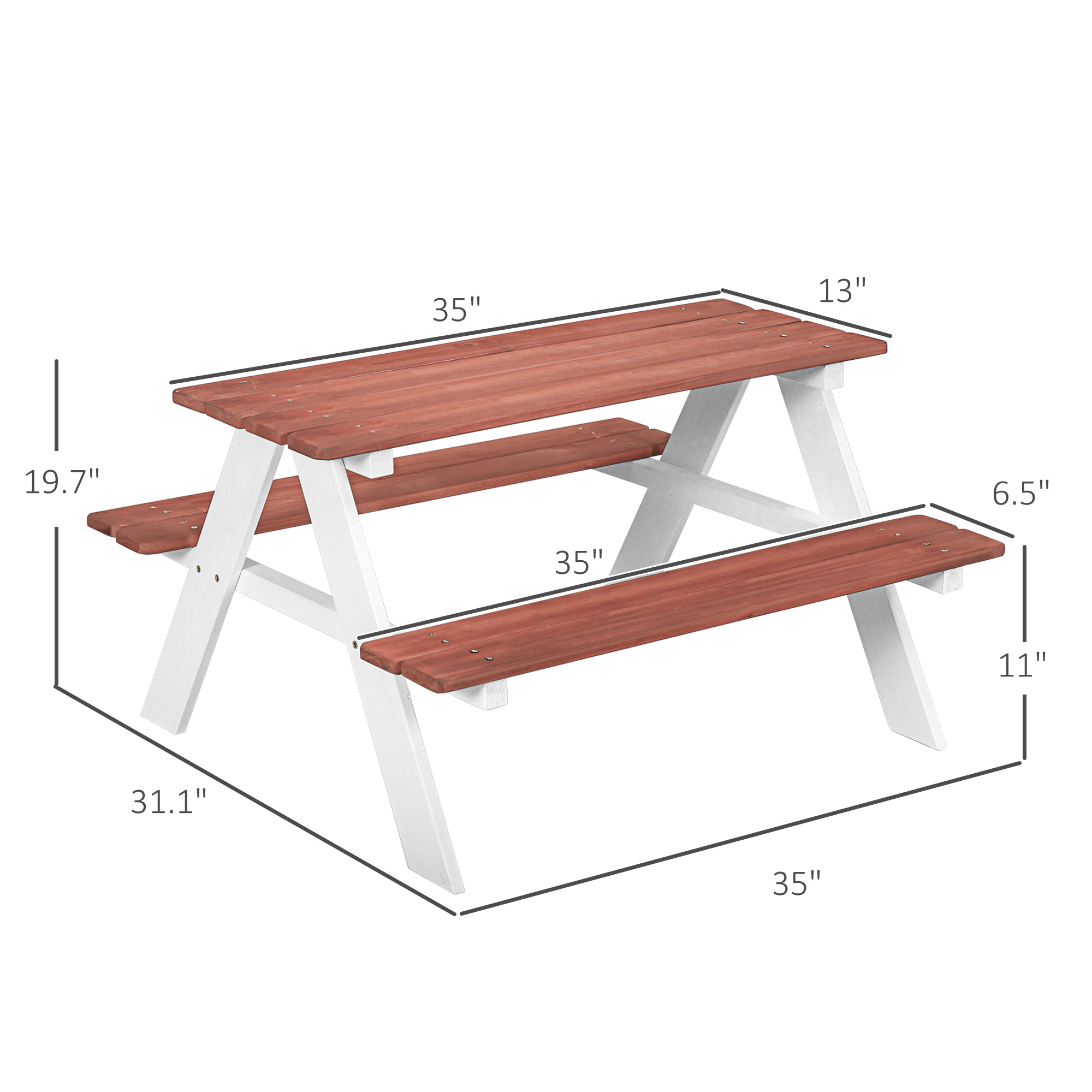Детский набор для пикника: дер – обзор и цена Kids Outdoor Picnic Table
