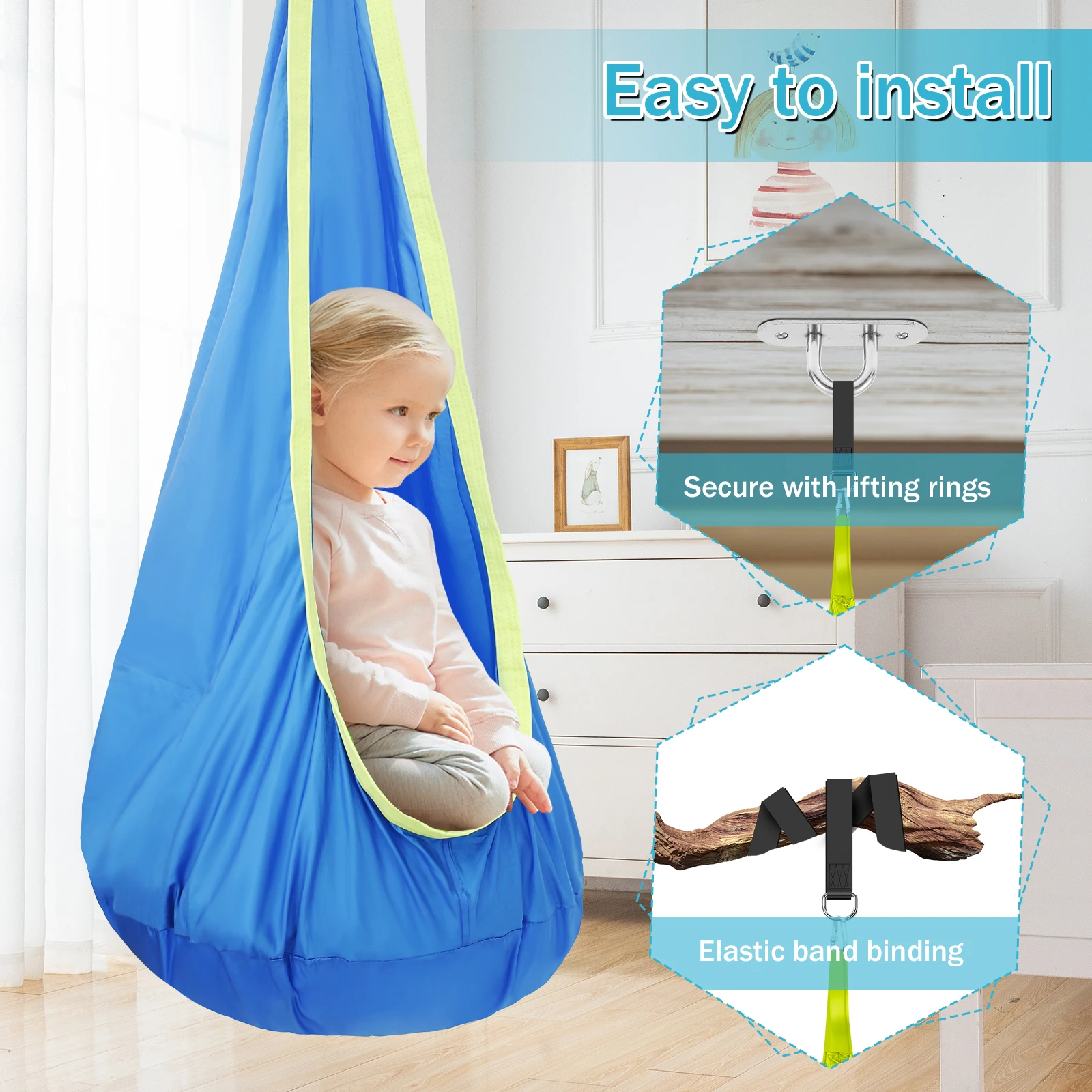 Сенсорное кресло-качалка для д – обзор и цена Kids Outdoor Hammock Chair