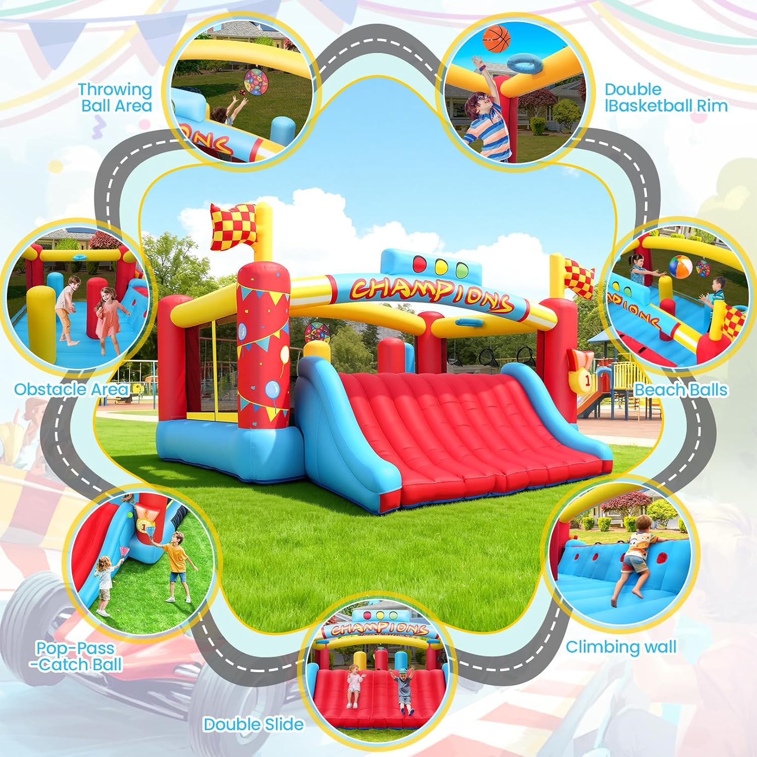 Большой надувной батут для дет – обзор и цена Kids Outdoor Games