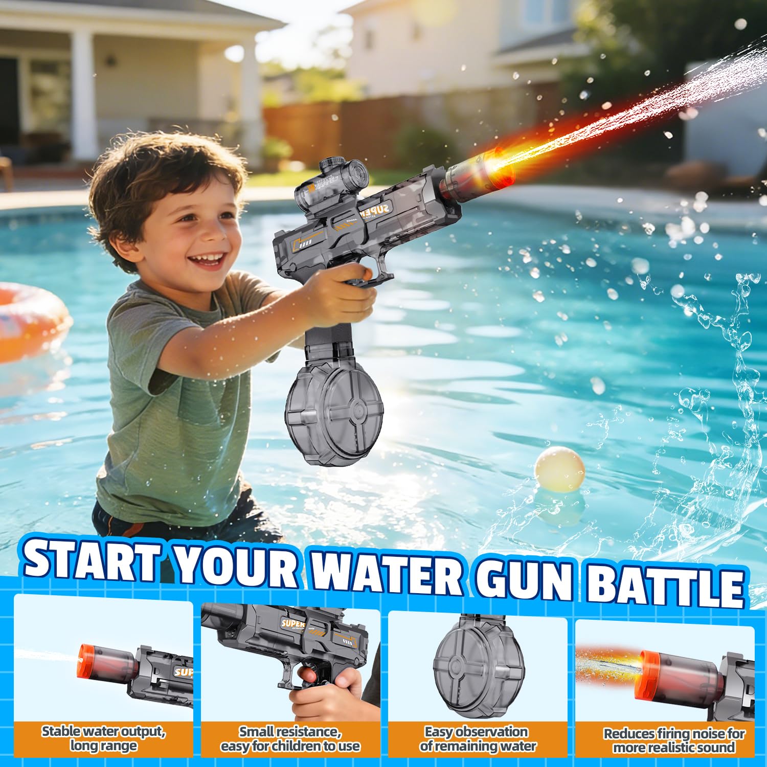 Электрический водяной пистолет – обзор и цена Water Gun Soaker