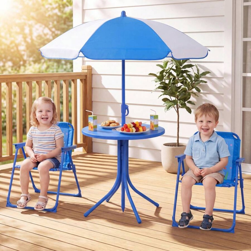 Детский стол для пикника с дву – обзор и цена Kids Outdoor Table And Chairs With Umbrella